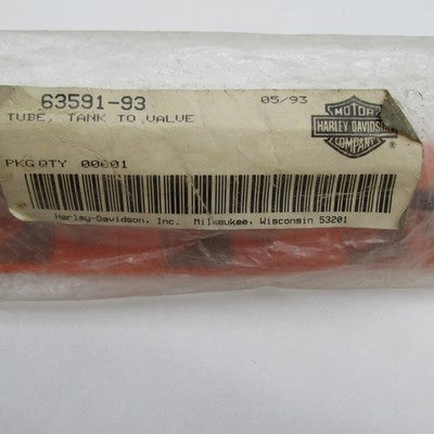 Harley Davidson Genuine NOS Tank to Valve Fuel Vent Hose Tube 63591-93
