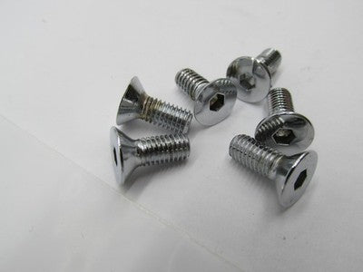Lot of 6 Harley-Davidson OEM NOS Chrome Countersunk Flat Head Screws 9