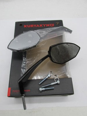 Kuryakyn NOS Indian Victory Phantom Gloss Black Mirrors 1963