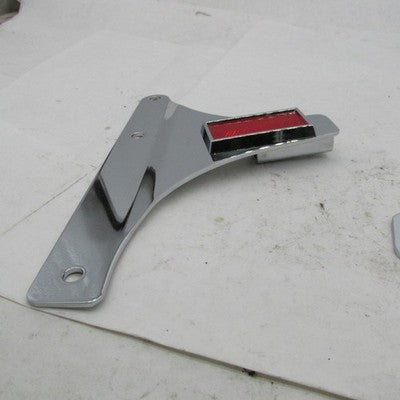 Pair Harley OEM Chrome Rigid Sissy Bar Mount Brackets 00+ FLSTC FLSTS