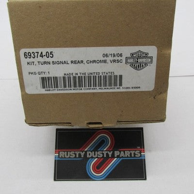 Genuine Harley-Davidson OEM NOS VRSC Chrome Rear Turn Signal Kit 69374