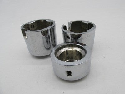 Set of 3 Harley Davidson Genuine Smooth Chrome Axle Swingarm Bolt Cove