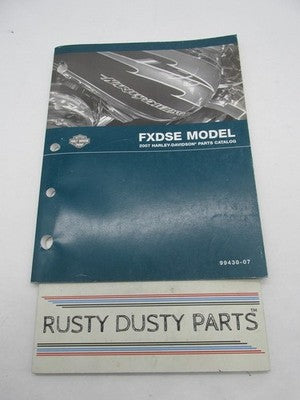 Harley Davidson Official Factory 2007 FXDSE Models Parts Catalog 99430