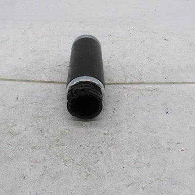 Single (1) Motorcycle Black Throttle Grip with Chrome Bands