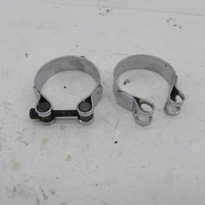 Pair of Vintage Harley OEM Electra-Glide Exhaust Port Clamps Ironhead