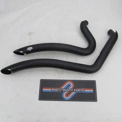 Vance & Hines Big Radius 2:2 Softail Exhaust Set Black D438FP D439FP 4