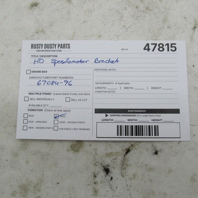 Harley Davidson OEM Speedometer Mounting Bracket 67084-96