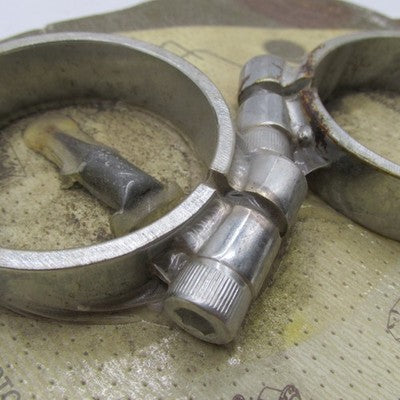 Santee NOS Vintage 2" Exhaust Clamp Pair for Harley-Davidson