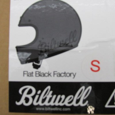 Biltwell NIB Gringo SMALL Flat Black Factory Logo 1002-638-102 | 0101-