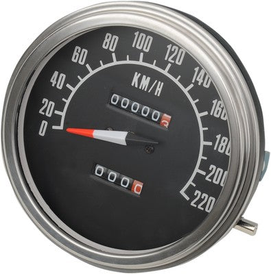 Drag Specialties FL-Style 2:1 Speedometers 68-84 KM/H Face 2210-0346