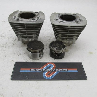 Pair of Harley Davidson OEM Stock XL 883 2.96" Bore Cylinder Jugs & Pi