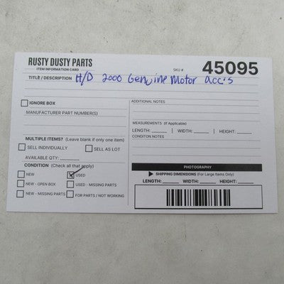 Harley Davidson 2000 Genuine Motor Accessories and Motor Parts Spring