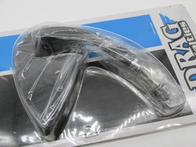 Drag Specialties NOS Teardrop Black Short Stem Mirror #0640-0390