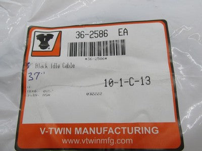 Barnett NOS V-Twin Mikuni HS-42 Idle Cable 37", Black 36-2586