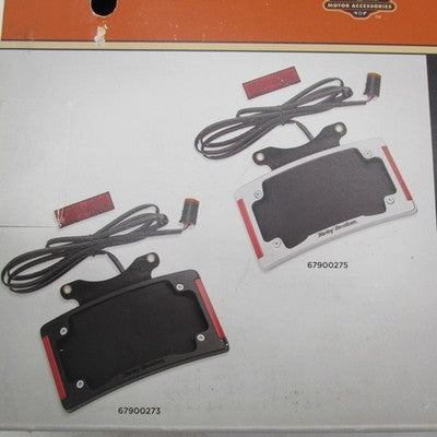Harley-Davidson OEM NOS Curved License Plate Frame Chrome w/ LED Light