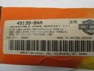 Harley Genuine NOS FXR FXRS Adjustable Passenger Foorpeg Support Kit 4
