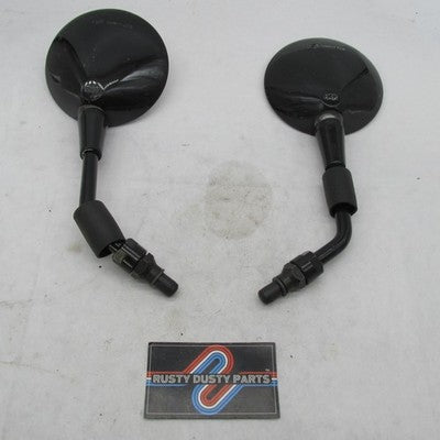 Pair of Buell OEM Ulysses XB12X Black Round FAR Italy Mirrors E3 00563