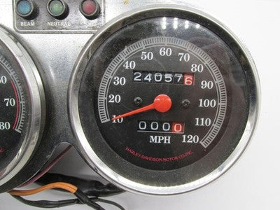 Harley OEM Dual Gauge Cluster 1974?1977 FX / FXE / XLH XLCH Tach and S