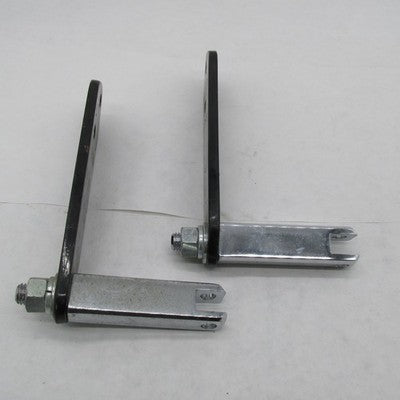 Pair Harley OEM Chrome Highway Footpegs w/Black Mount Bracket 49127-77