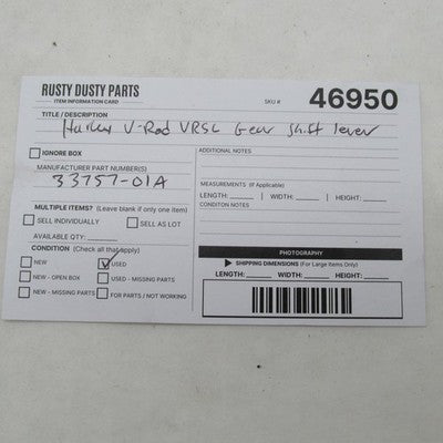 Harley Davidson OEM Gear Shift Lever Pedal V-Rod VRSC 33757-01A