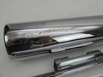 Harley Davidson Pair Chrome Exhaust Aftermarket Mufflers