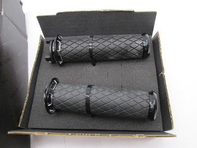 Victory Genuine NOS OEM Billet Spoke Handlebar Grips Black 2881875-468