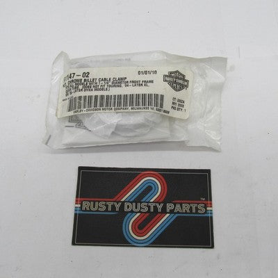 Harley-Davidson Genuine OEM NOS Chrome Billet Clutch Cable Clamp Kit 9