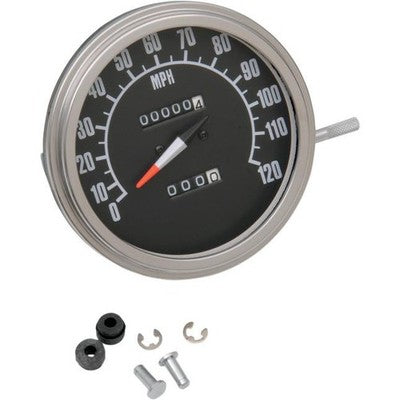 Drag Specialties 5in. Dash Mount 2240:60 Speedometer 68-84 Face DS-243