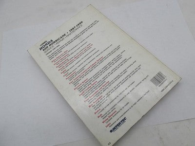 Clymer Honda 1987-1990 600 Hurricane Service Repair Manual Book