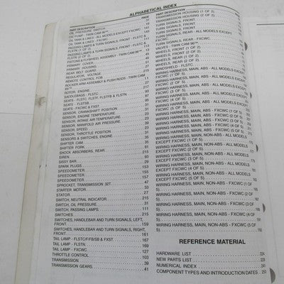 Harley Davidson Official Factory 2011 Softail Models Parts Catalog 994