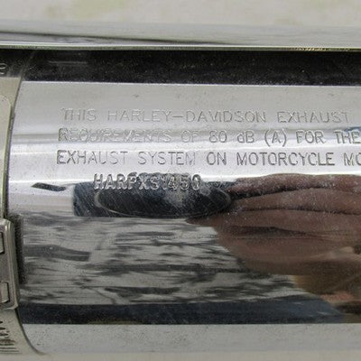 Pair of Harley OEM 05-06 Softail FLSTN Chrome Mufflers 65357-05 65358-