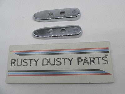 Pair of Harley Genuine Chrome Turn Signal Directional Relocation Pads