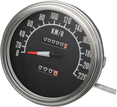 Drag Specialties 5" Dash Mount 1:1 Speedometers 68-84 KM/H Face 2210-0