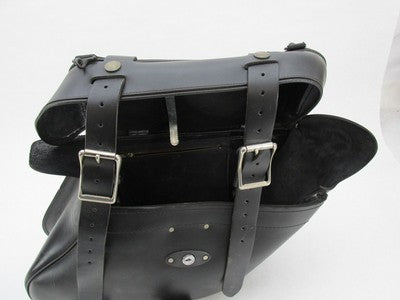 The Leatherworks Black Right Side Harley Davidson Saddlebag wihtout Ke