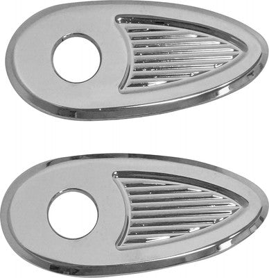 KODLIN USA Fender Strut Rear Turn Signal Adapters w/Cover Plates Chrom