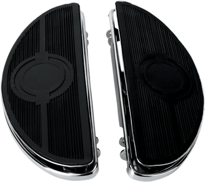 Drag Specialties Half-Moon Floorboards with Vibration Inserts Chrome 1
