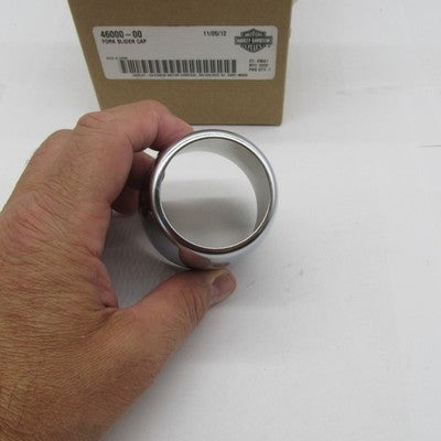 Harley Davidson Genuine NOS Chrome Fork Slider Cap Softail Deuce 46000