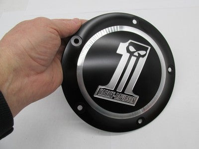 Harley Davidson Genuine NOS Derby Cover Dark Custom Logo Kit 25562-09