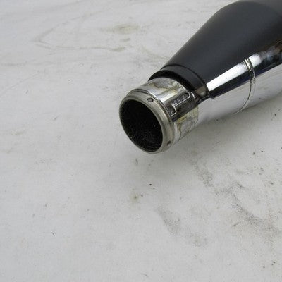 Harley Davidson OEM Stock Blunt Cut Single Muffler with Blk Heat Shiel