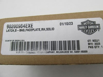 Harley-Davidson Genuine NOS Yellow Right Saddlebag Latch Faceplate 902
