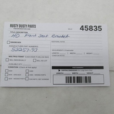 Harley Davidson OEM Front Solo Seat Pivot Mount Bracket FXRP FLHTP FXR