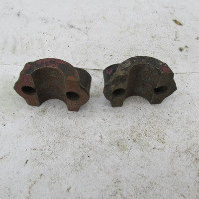 Pair of Vintage Triumph BSA Early Pre Unit Front Axle Fork Covers Clam