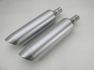 Pair of Harley-Davidson Genuine Stock Fat Bob Exhaust Mufflers 6490072