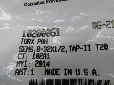 LOT of 13 Harley-Davidson OEM NOS 8-32 x 1/2" Torx Pan Head Sems Screw