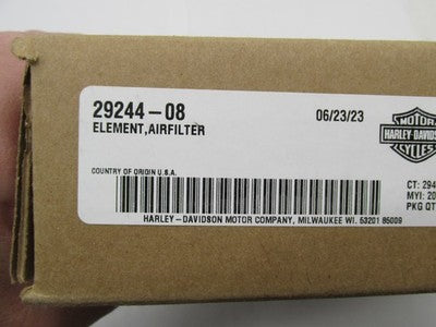 Harley-Davidson Genuine OEM NOS Air Filter Element 29244-08