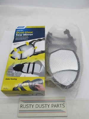 Camco Clip on Dual View Tow Mirror Fits 7"-10" Tall Mirror 25653