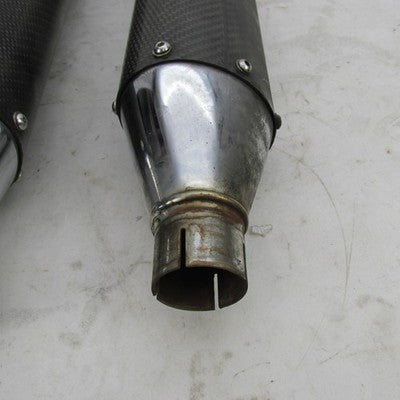 Pair of LA Choppers Carbon Fiber Slip-On Exhaust Mufflers StreetGlide