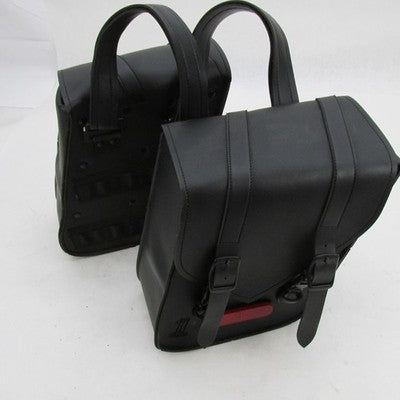 Pair of Genuine Harley OEM #1 Logo Black Compact Throw-Over Saddlebags