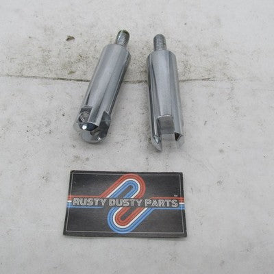 Pair of Chrome Footpeg 3.75" Extension Adapter Clevis Male Mounts for