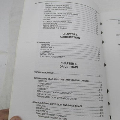 Yamaha OEM YFM400FWNM (C) 1999 Service Manual LIT-11616-13-22 5FU-F819